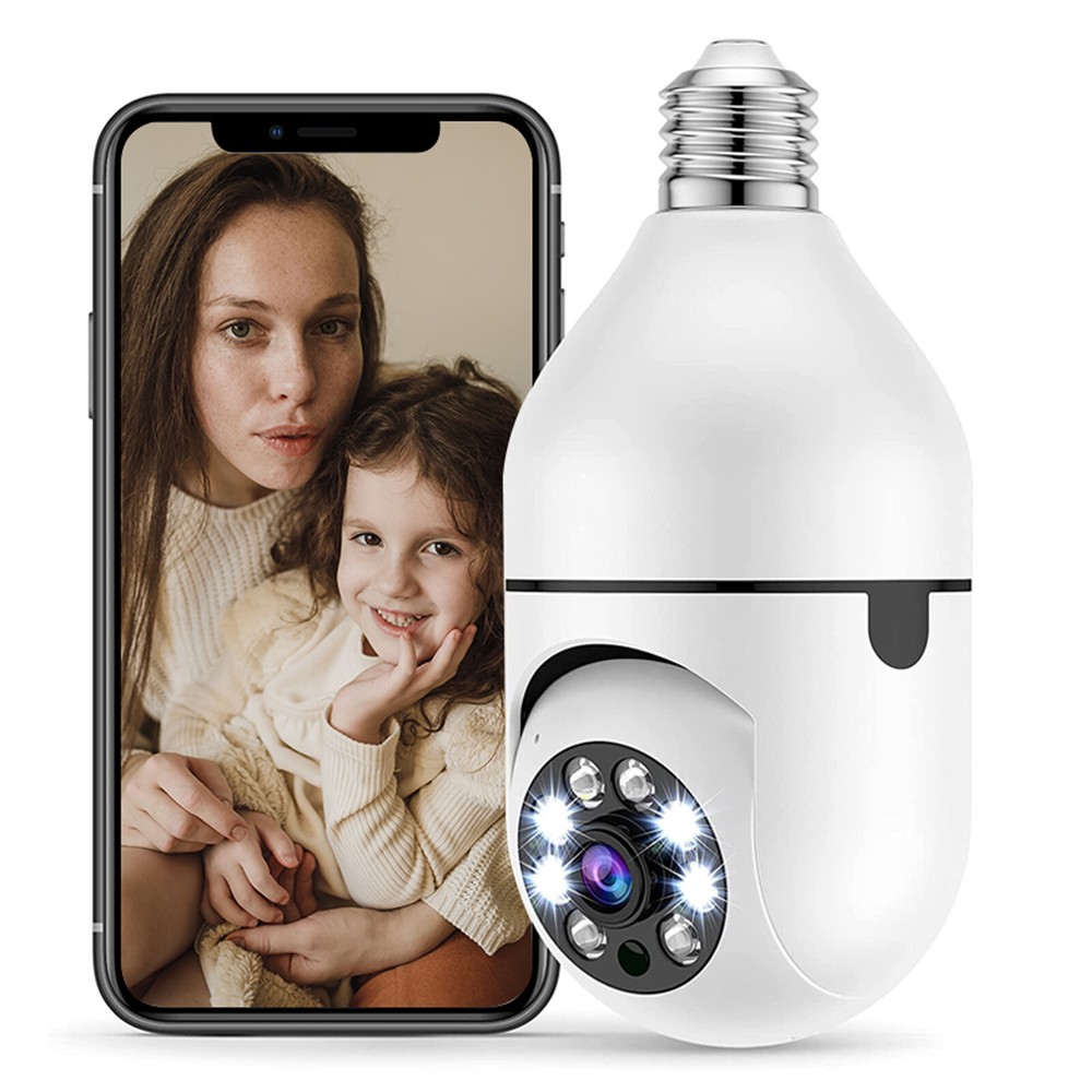 3 Pack Wireless WiFi IP Camera 360° Panoramic E27 E26 Light Bulb Camera HD 1080P