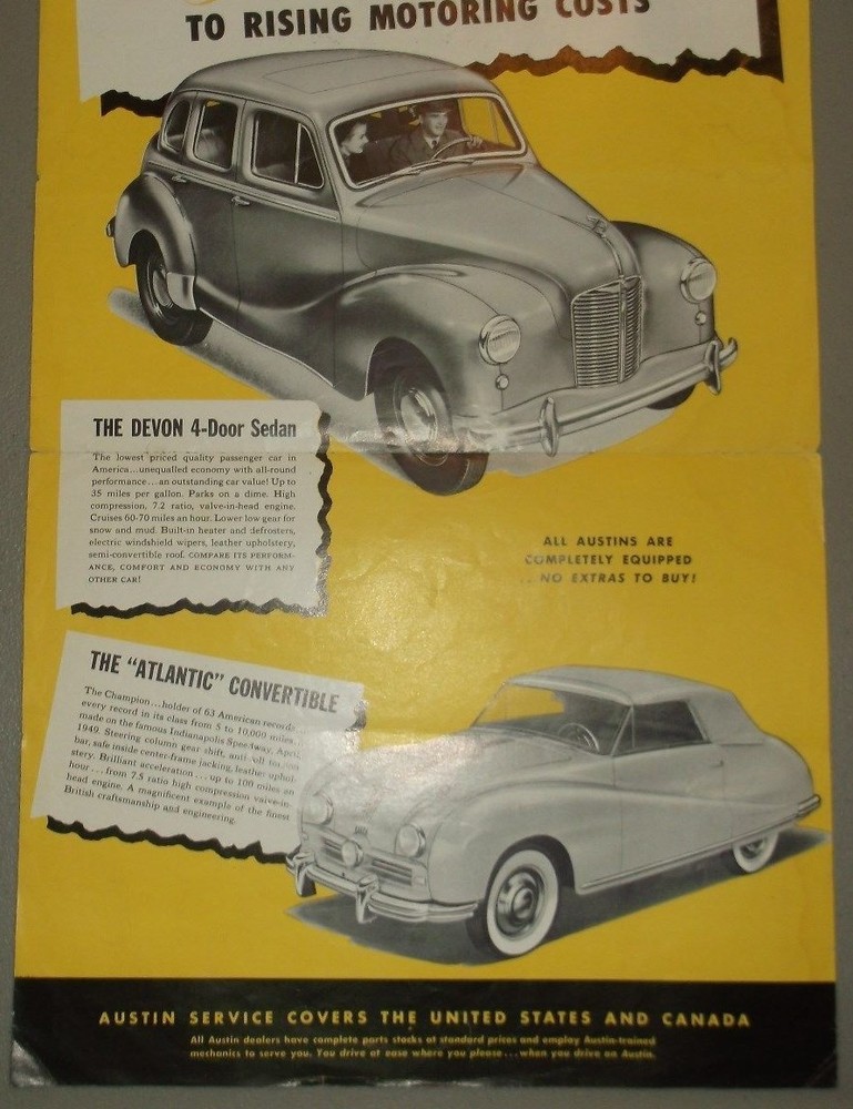 1950 Austin Brochure Folder