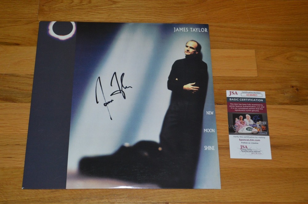 James Taylor Autographed " New Moon Shine " Vinyl LP Cover with JSA COA