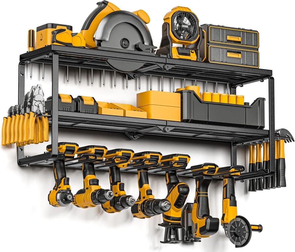 Power Tool Storage Organizer Rack Cordless Drill Tools Rack Holder for Workshop