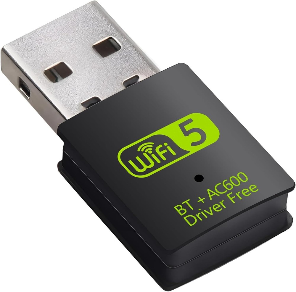 High-Speed 600Mbps Mini USB WiFi Dongle with Bluetooth and AP Mode Functionality