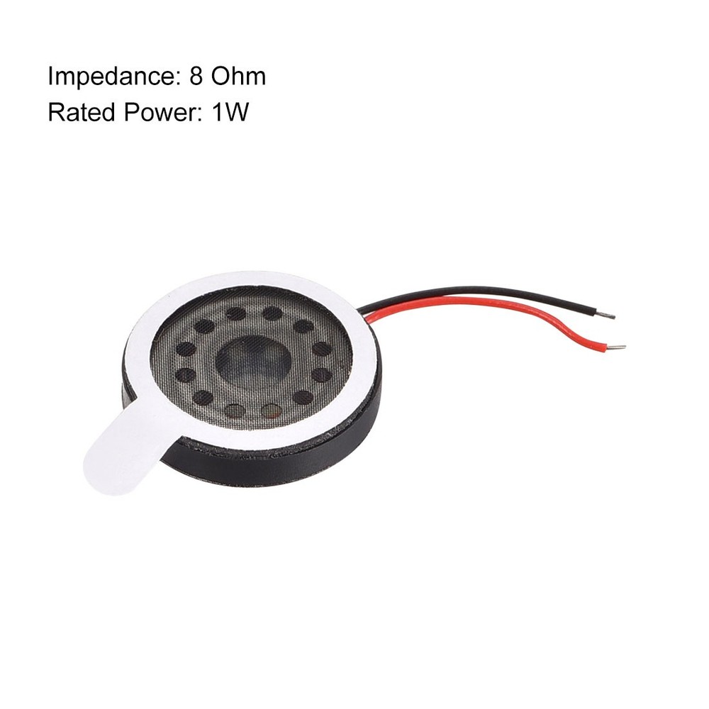 4Pack 1W 8 Ohm 16mm Dia Speaker with Wire for Electronic Projects