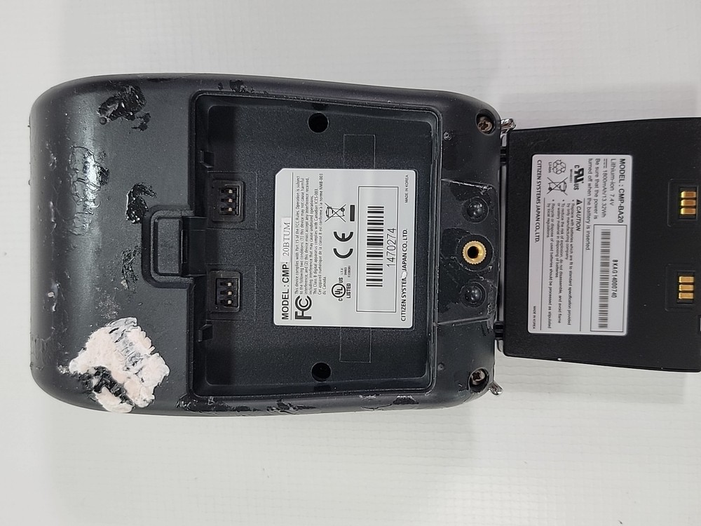 Citizen CMP-20BTUM Portable Printer USB Bluetooth w/Battery (POWERS ON/UNTESTED)