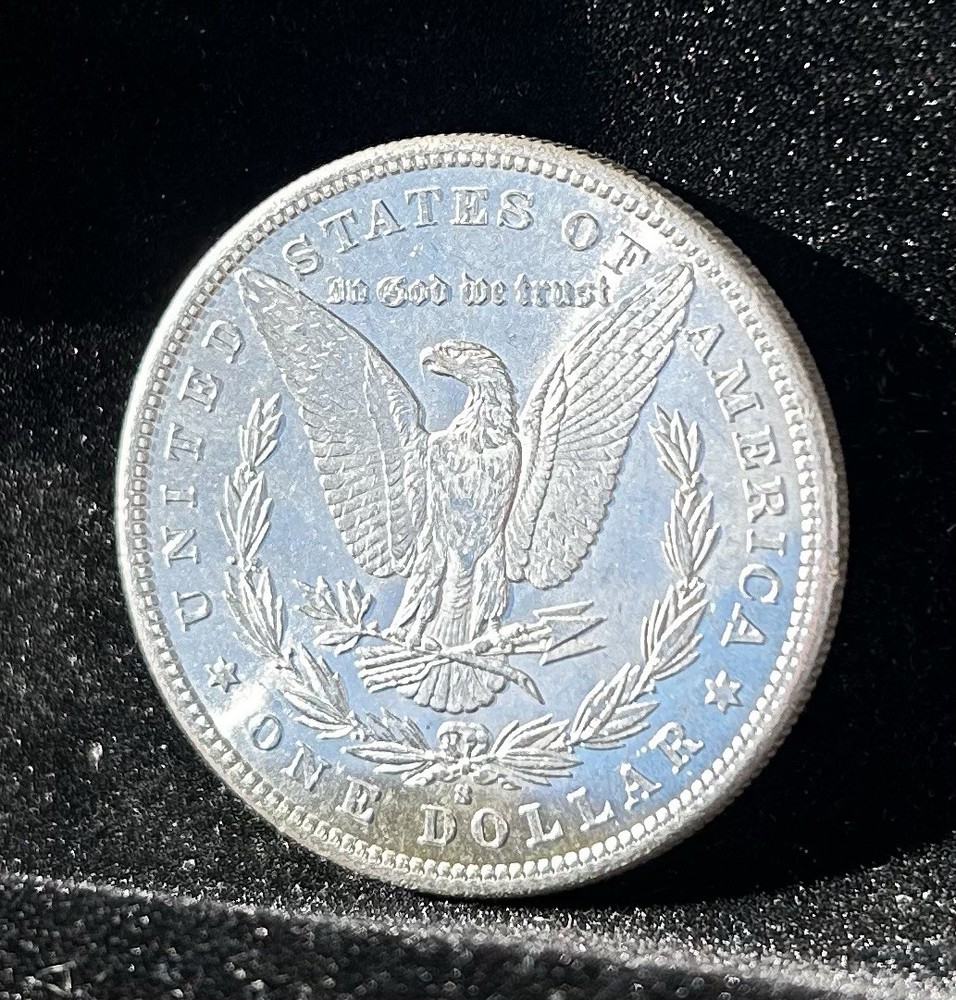 1881-S MORGAN SILVER DOLLAR, BU, STUNNING Example