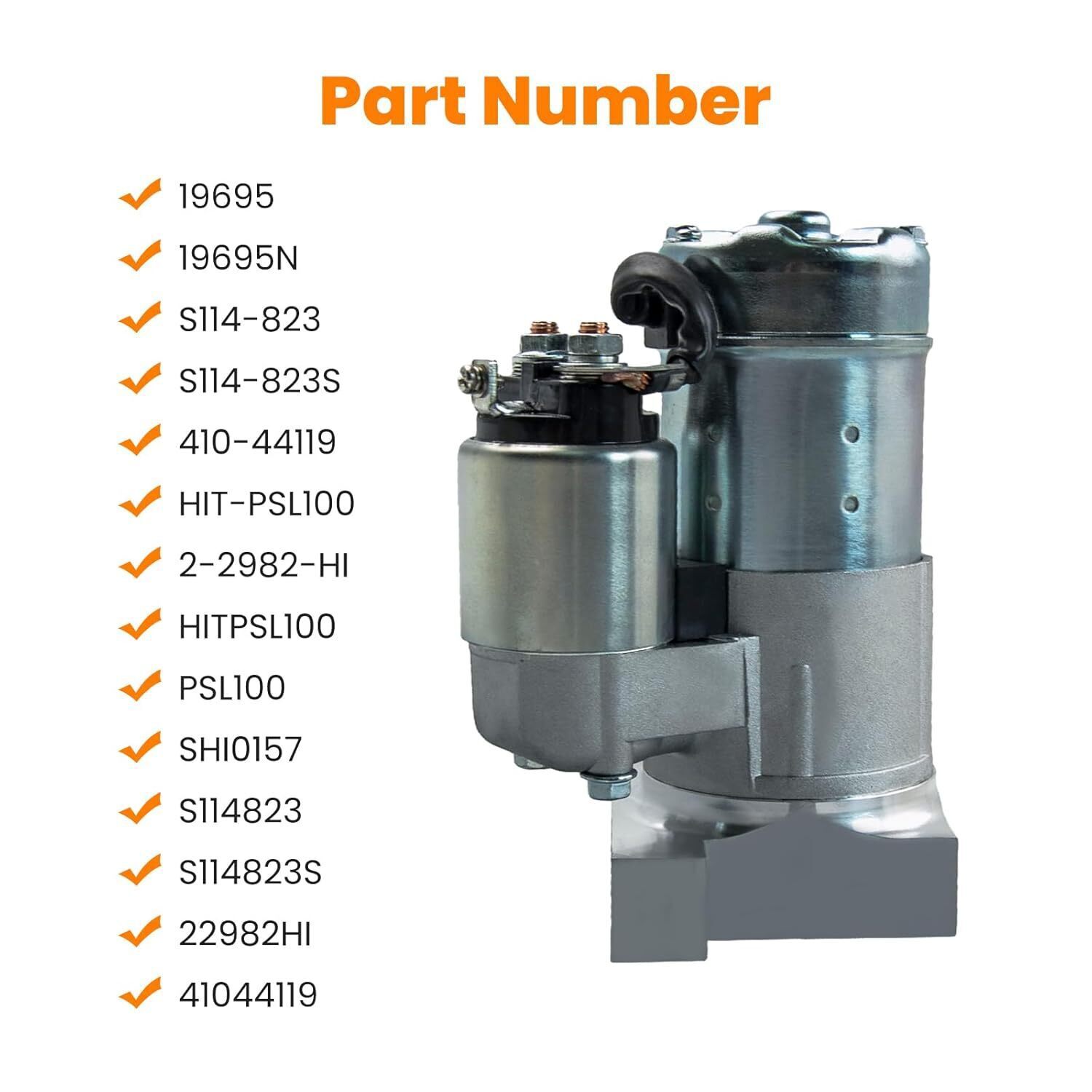 New Starter Motor for Chevy SBC BBC GM Super Mini High Torque 1.4KW CW 10 Teeth