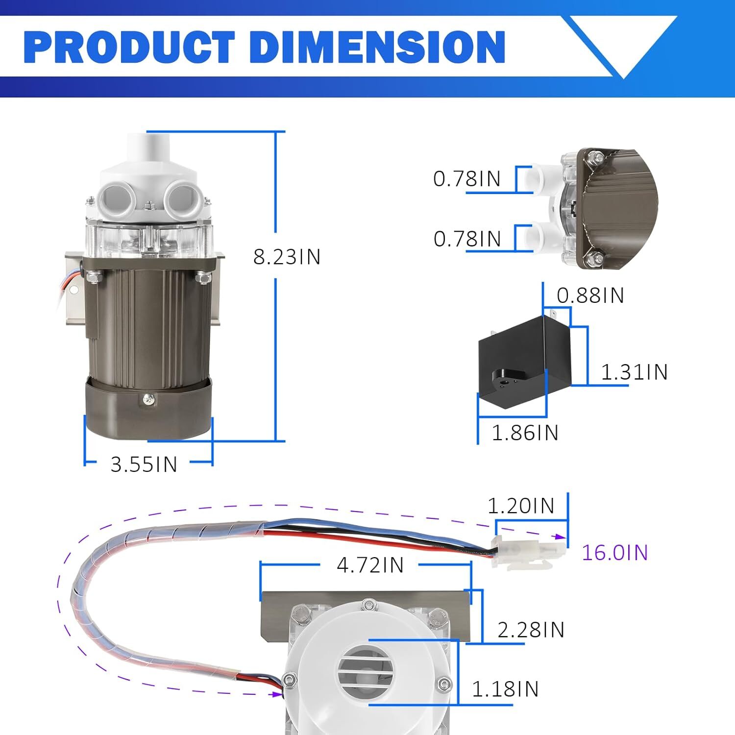 S-0731 Ice Machine Motor Fits for Hoshizaki 900-SD,KM-1300M,KM-1600M 120V 60W