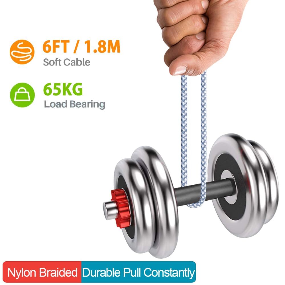 5-Pack Braided USB C to Type-C Fast Charging Data SYNC Charger Cable 3/6/10FT