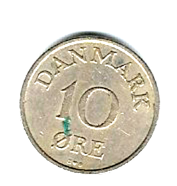 Denmark Coin...10 ORE...1956