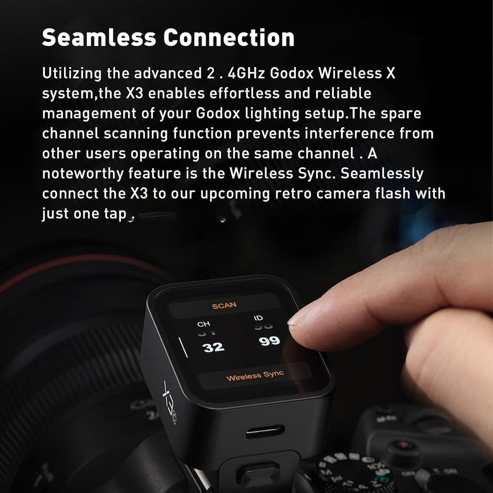 X3N TTL Wireless Flash Trigger,Touch Screen Flash Transmitter for Nikon Camer...