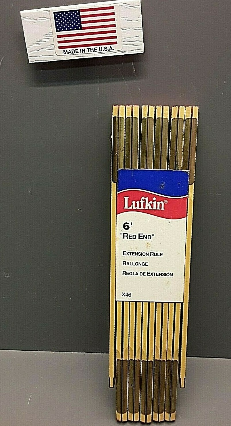 Lufkin X46 Red End Extension Wood Rule 6'  NEW  USA!  Outside Reading