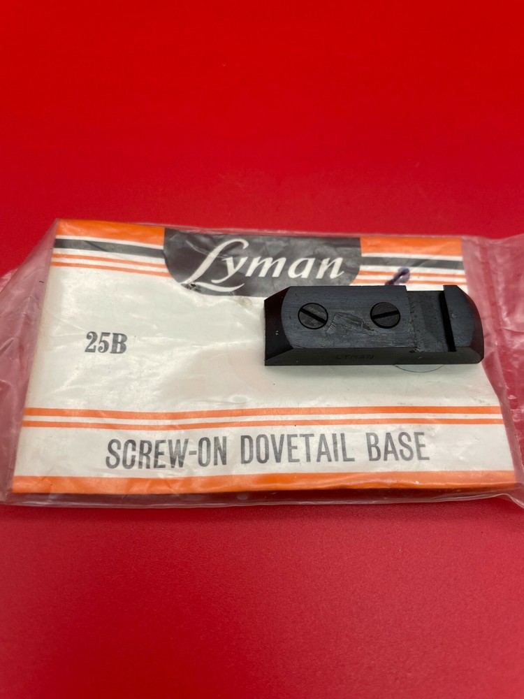 Lyman 25B  Screw on Dovetail Base