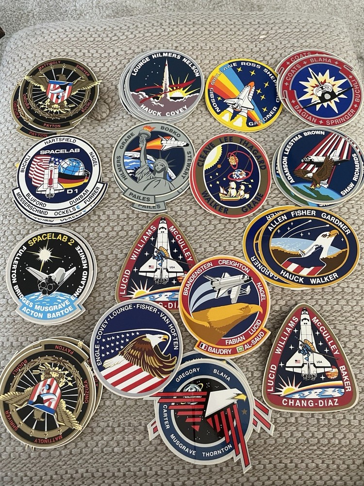 Space Shuttle  Patch Decals Selling Individually , See Description To Missions