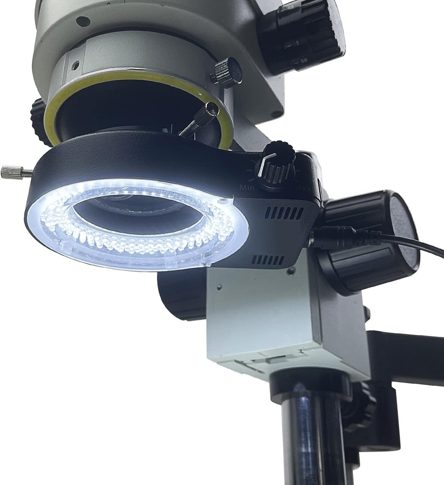 144 64 LED Ring Light Illuminator for Stereo Microscope, White Adjustable Ring L