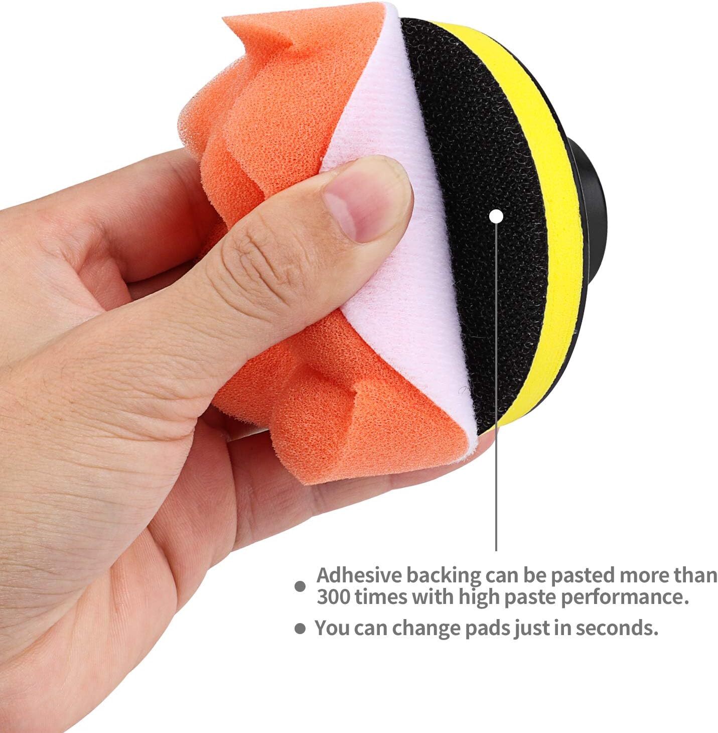 For Drill Sponge Waxing Foam Polisher Car Buffing Pads Polishing 3" Inch 22pcs