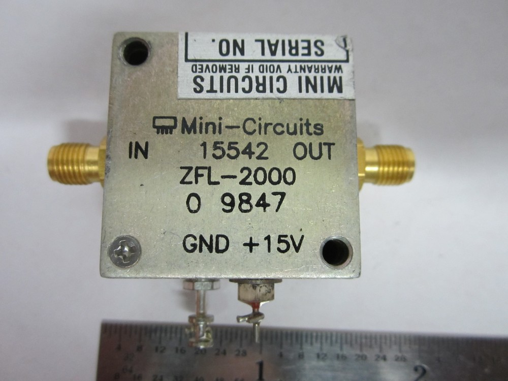 MINI CIRCUITS RF AMPLIFIER FREQUENCY ZFL-2000 BIN#B2-C-85