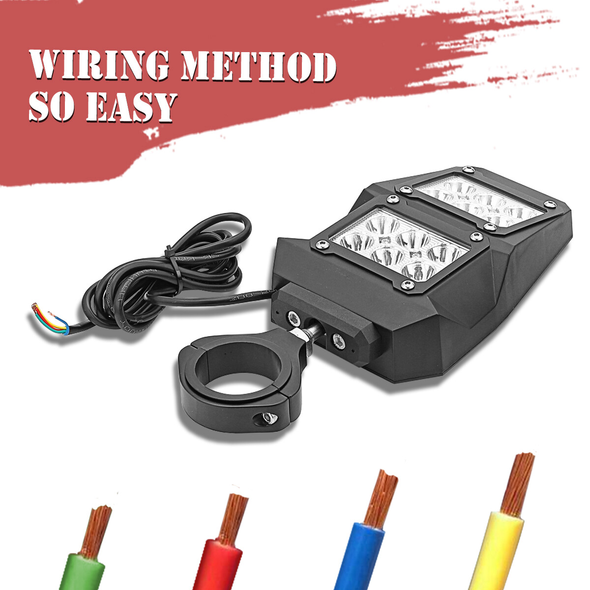 UTV Side View Mirrors w/ LED Spot Light For 1.75"-2" Can am maverick x3 RZR 1000