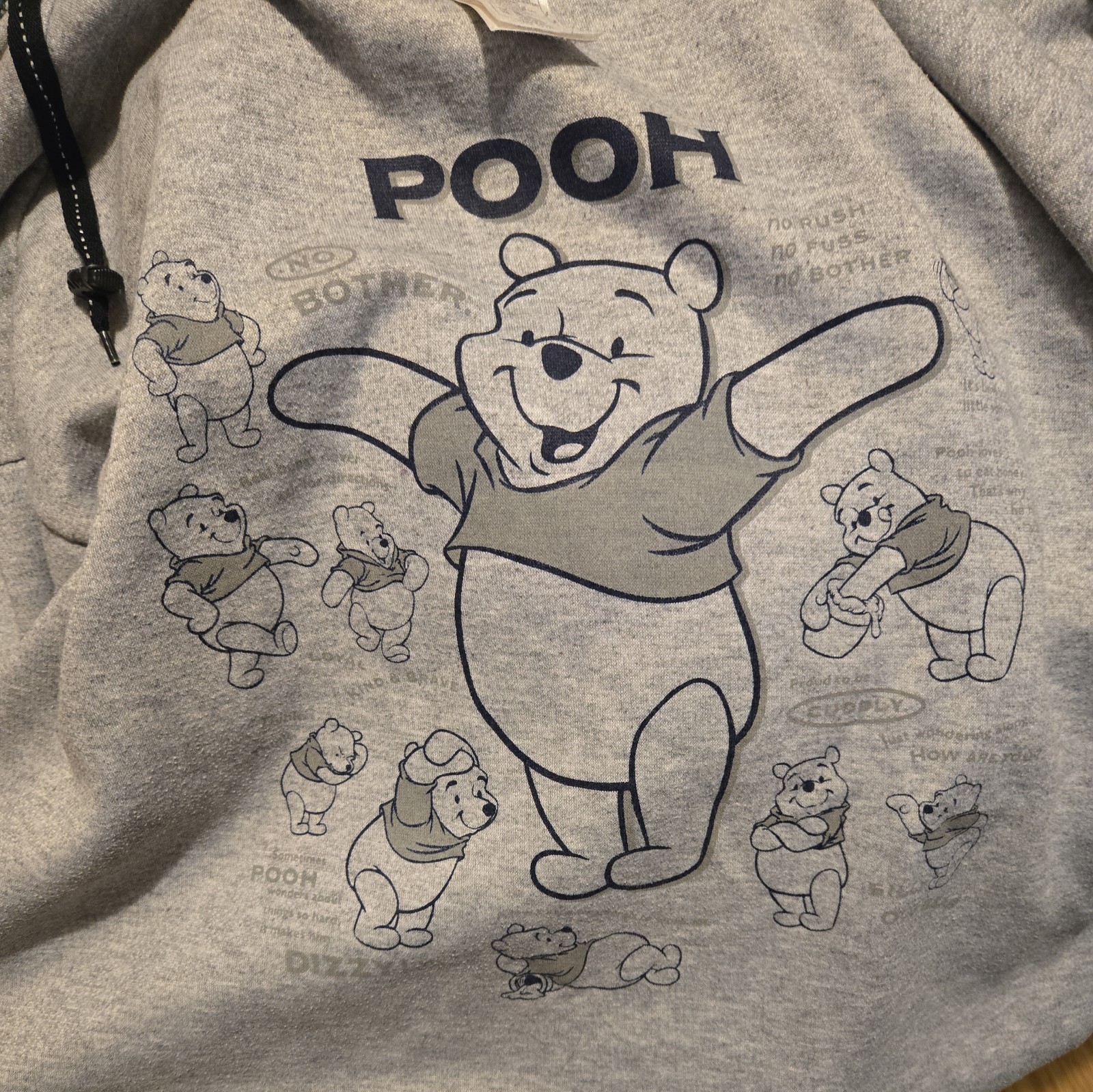Vintage 90s Disney Store Winnie the Pooh Nylon Windbreaker Jacket Size X Large