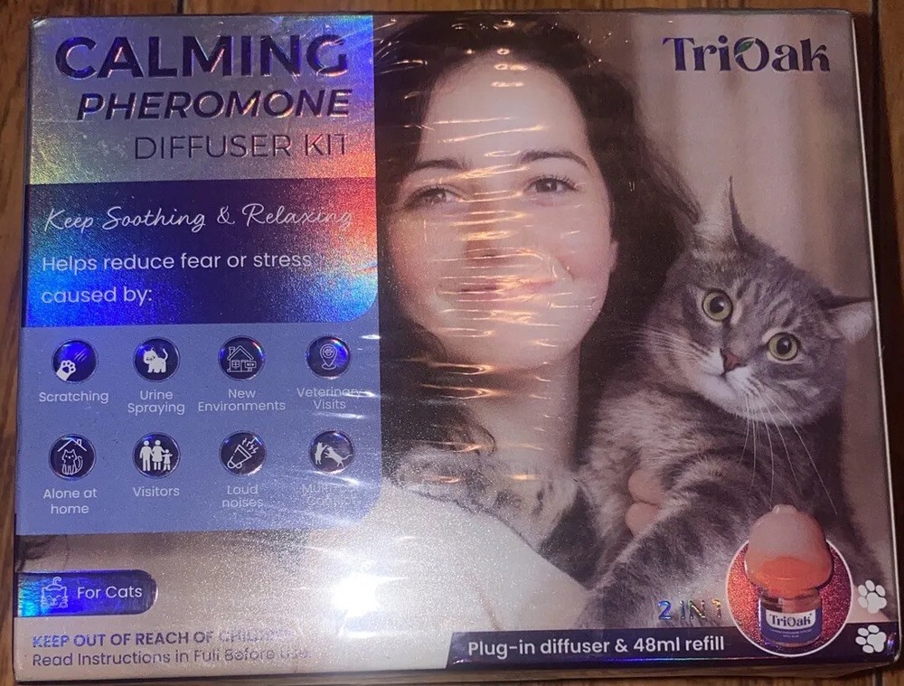 TriOak Cat Calming Diffuser, Anxiety Relief, Pheromone Diffuser