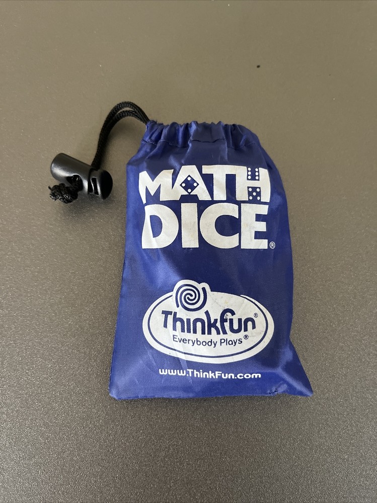 Thinkfun Math Dice with Instruction Booklets & Bag Educational & Fun learning