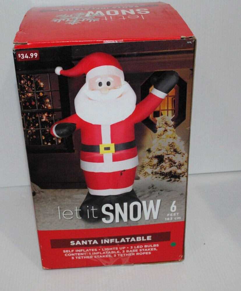 santa airblown inflatable 6 feet