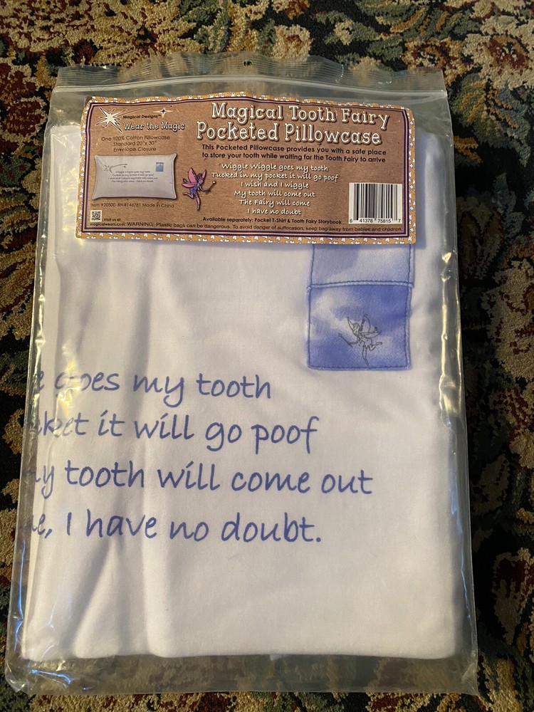 Magical Tooth Fairy Pocketed Pillowcase & Book