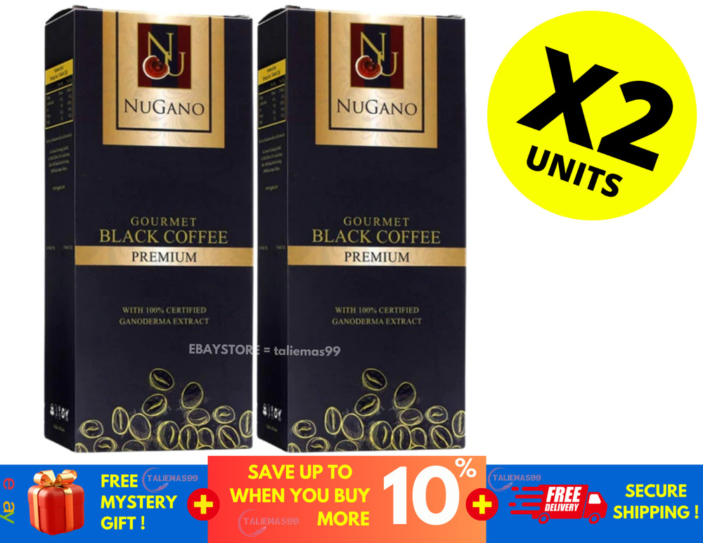 Nugano Black Coffee Premium 100% Organic Ganoderma ( X 2 )