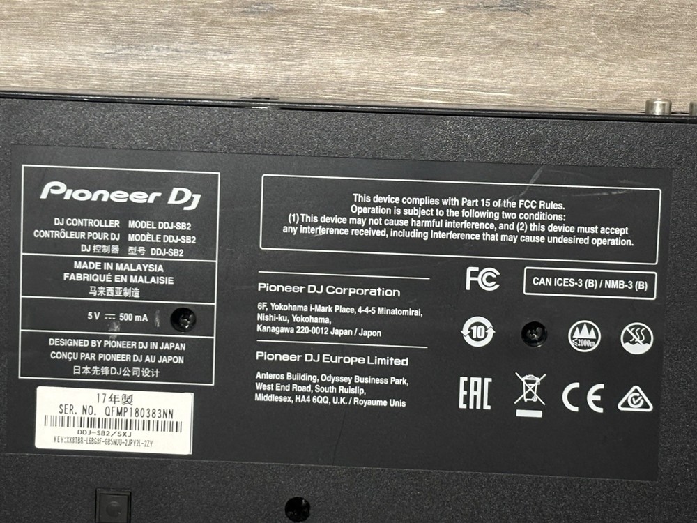 Pioneer DDJ-SB2 USB 2-Channel Serato Performance DJ Mixing Controller System