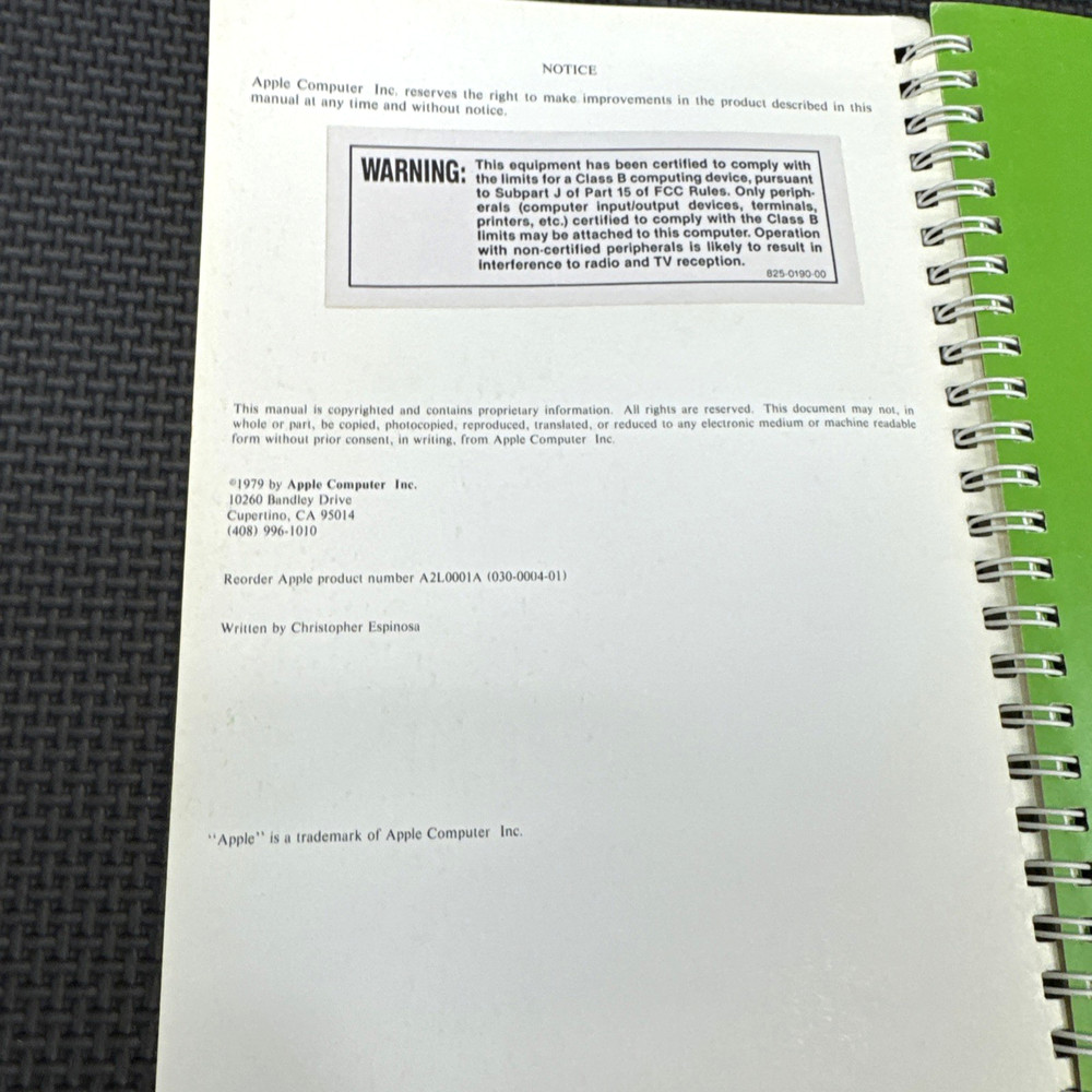 Vintage Apple II Reference Manual