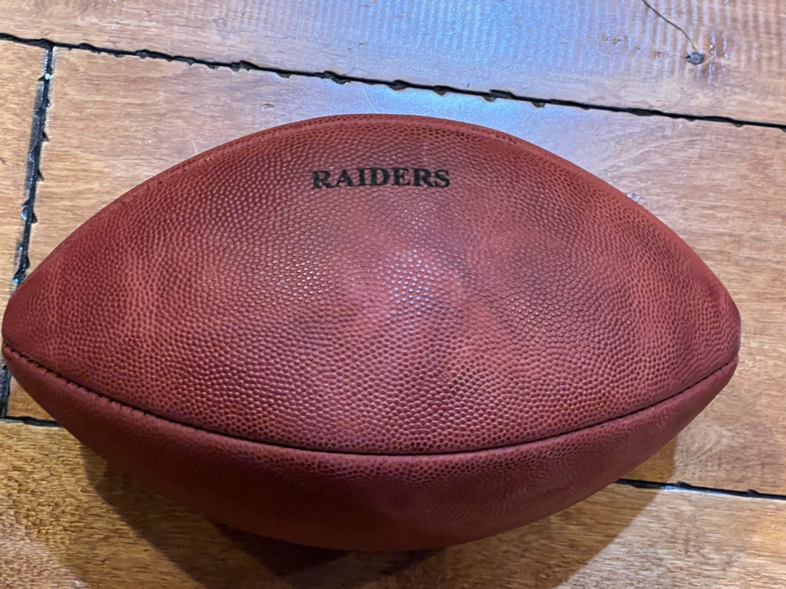 OAKLAND RAIDERS AFL 50th Anniversary logo 2009 Wilson GAME USED NFL Football