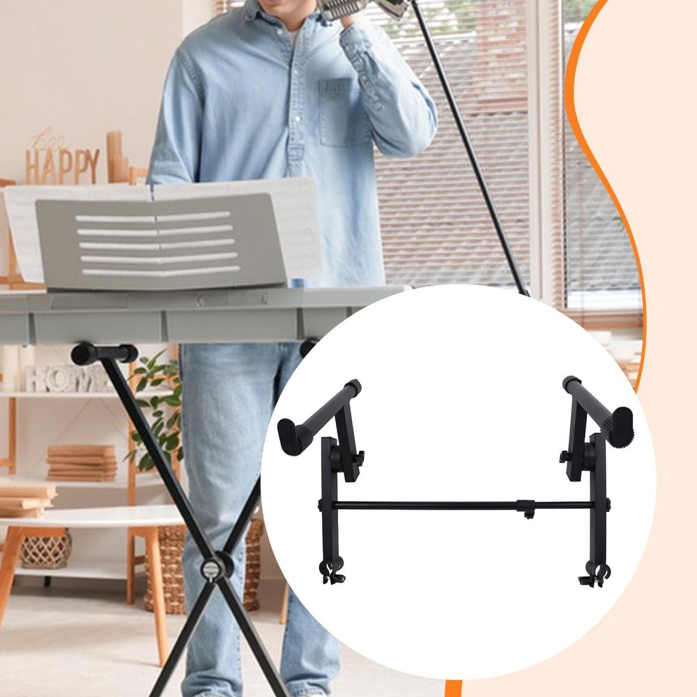 Piano Keyboard Stand Adjustable Width Electric Piano Rack