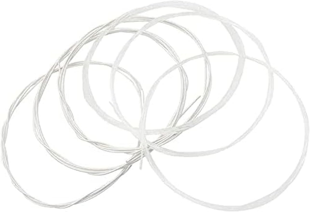 2 Sets of 6 String Classical Guitar Strings, Nylon, Light Gauge, Clear Silver Wi