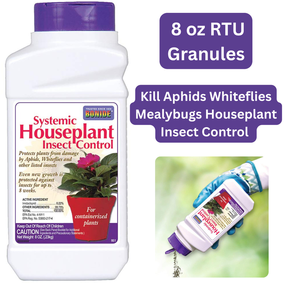 Bonide Systemic Houseplant Insect Control 8 oz Granules for Containerized Plants
