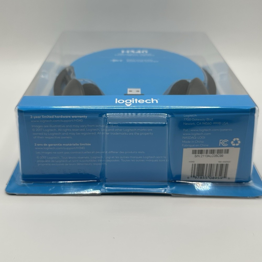 Logitech H340 USB (New in box) Computer Headset Noise Cancelling Mic