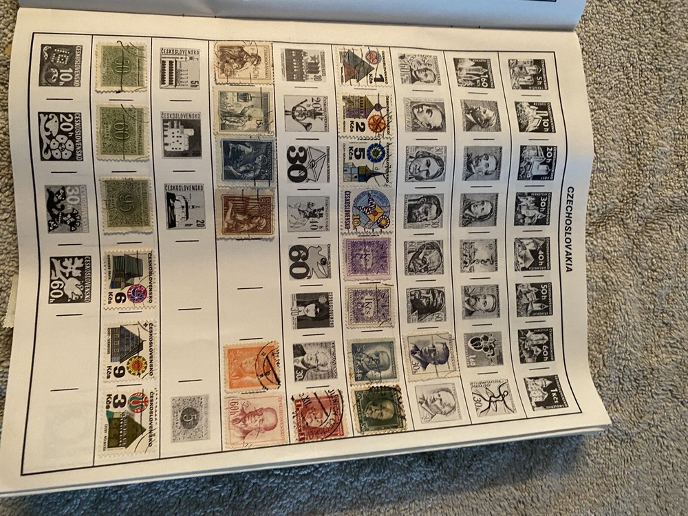 1970’s Stamp Collecting Book with Stamps