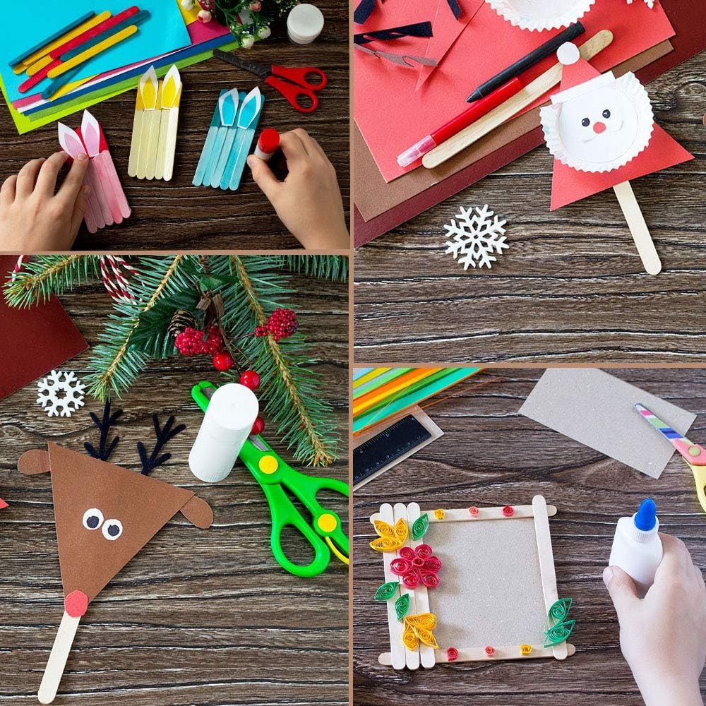 200 Pcs Natural Wooden Food Grade Sticks - Ice Cream Stick - Popsicle 4.5 inch