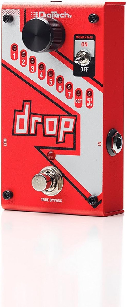 DROP Polyphonic Drop Tune Pitch-Shifter Pedal Bundle with 2 Patch Cables, 2 Inst