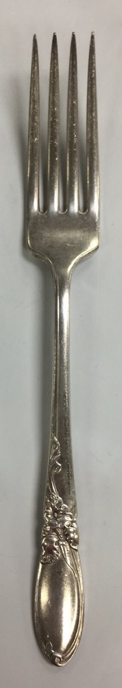 Oneida Community White Orchid Silver-Plated Dinner Fork 7 11/16"