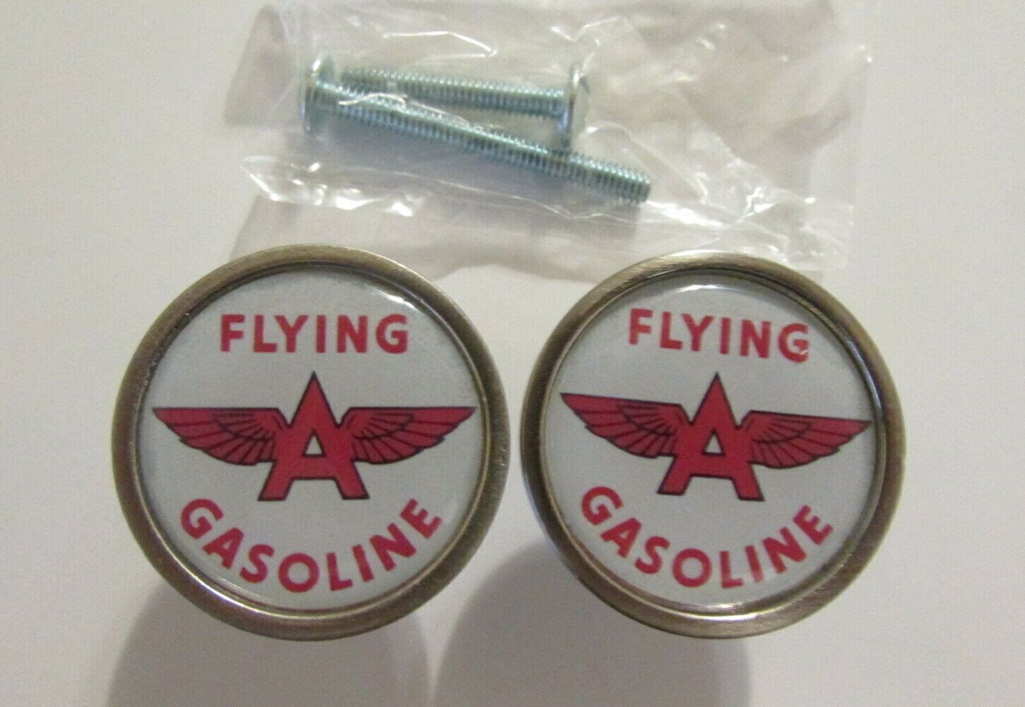 Flying A Gas Cabinet Knobs, Flying A Gasoline Logo Cabinet Pull / kitchen knob