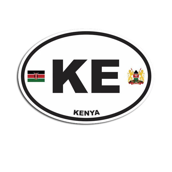 Kenya Oval Sticker Decal