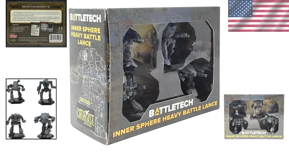 Battletech Grey Mini Pack: Inner Sphere Heavy Battle Lance
