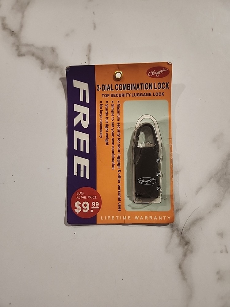 Olympia Sealed 3 Dial Combination Lock Luggage Security