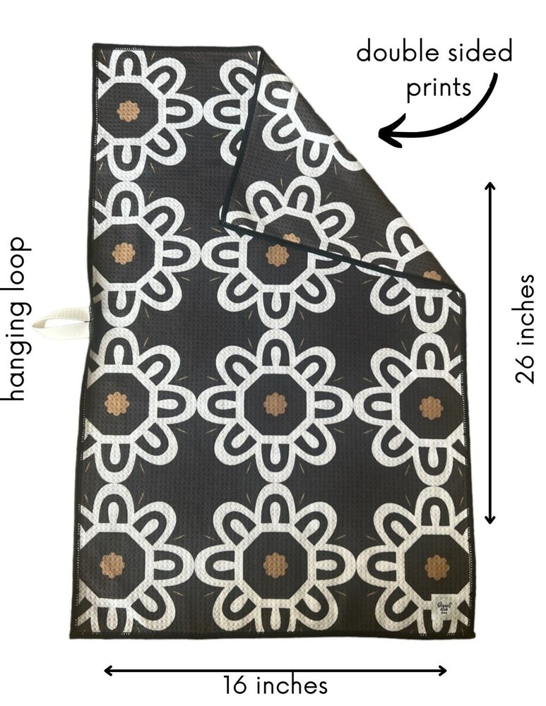 2 Pack Double Sided Kitchen Towels || Dish Towels || Quick Dry || Designer Pr...