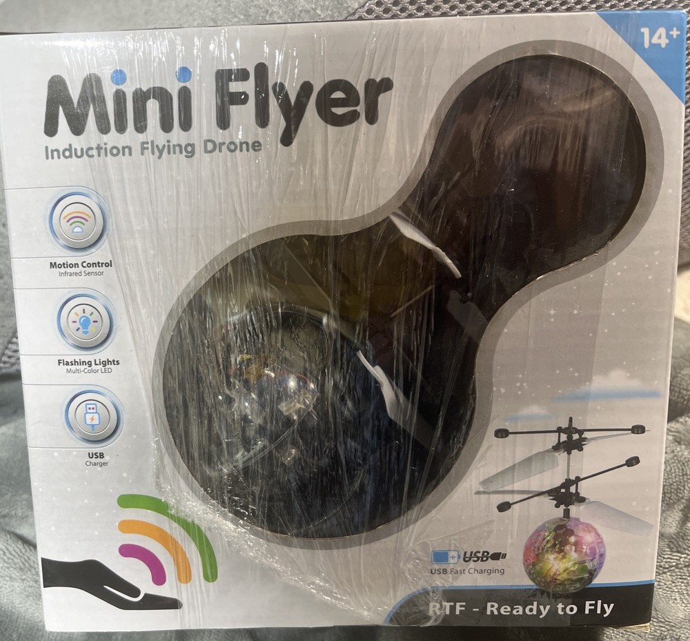 MINI FLYER INDUCTION FLYING DRONE RTF USB CHARGE MULTI COLOR MOTION CONTROL TOY