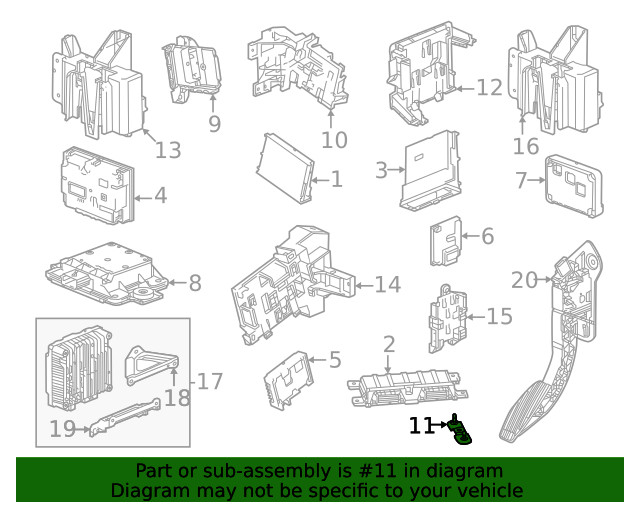 Genuine GM Control Module Bracket 85147596