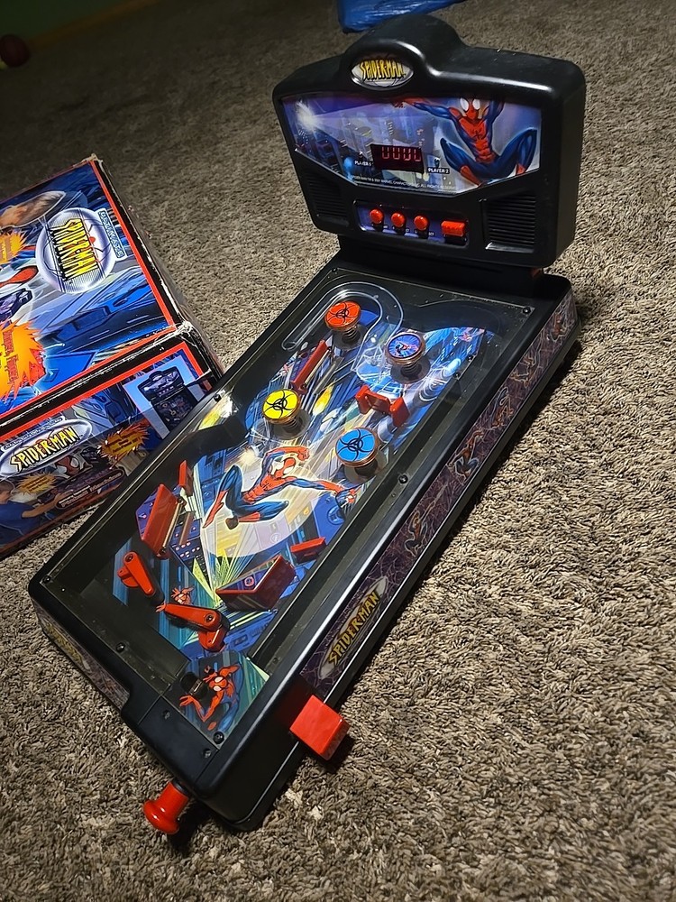 Marvel SPIDER-MAN 3 2007 Table-Top Mini Pinball Machine Used Tested WORKS