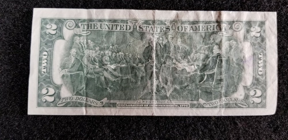 1976 F Atlanta $2 Error [black ink] barely visible GREAT ERROR NOTE