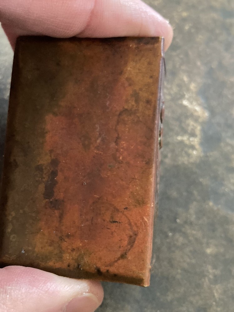 WWI German match safe, pickelhaube on front