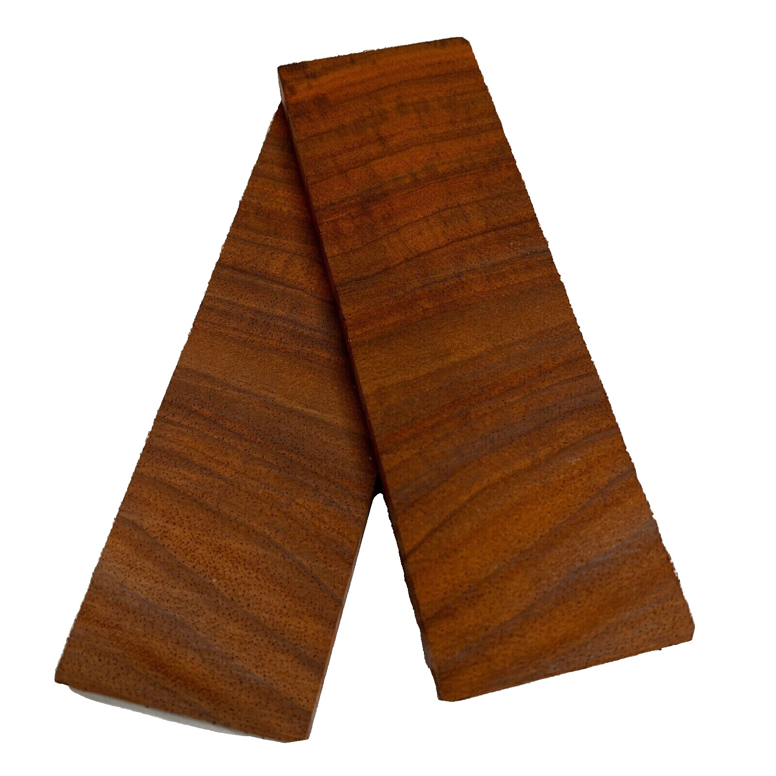 Padauk Knife Scale 5x 1-1/2x 3/8 Turning Bookmatched Set- Free US Shipping