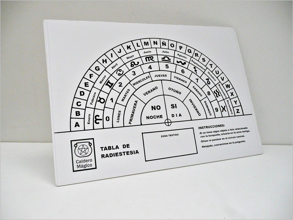 Dowsing Table, in Spanish