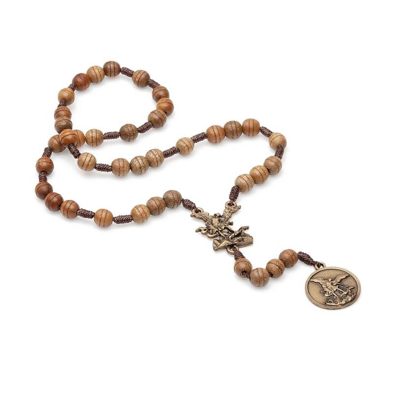 St Michael Chaplet, handcraft, Wood, Saint Michael Chaplet, St Michael Novena